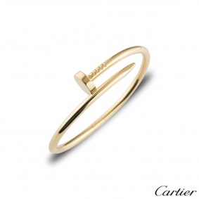 Cartier Yellow Gold Plain Juste Un Clou Bracelet Size 17 B6048217